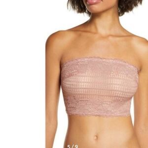 Free People Camila Bandeau Vintage Rose Color Medium NWT